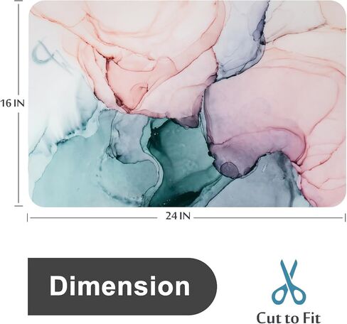 Mrcrypos Blue Marble Bath Mat, Thin Bathroom Rug, Non Slip, Quick Drying, Absorbent, 16x24 inch in Kuwait