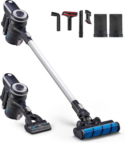Simplicity Vacuums S65 Premium Stick Vacuum Cordless Rechargeable, Extra Battery, One-Click and Go Multi Surface Vacuum Cleaner, Converts to Hand Vacuum Cleaner for Car and Household Cleaning in Saudi Arabia