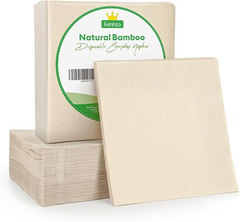Disposable Napkins - 100 Count Napkins - 13"x13", 2-Ply Dinner Napkins - Soft, Absorbent for Kitchen, Party-Brown in Saudi Arabia