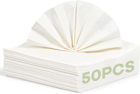 Disposable Napkins - 100 Count Napkins - 13"x13", 2-Ply Dinner Napkins - Soft, Absorbent for Kitchen, Party-Brown in Saudi Arabia