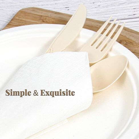 Disposable Napkins - 100 Count Napkins - 13"x13", 2-Ply Dinner Napkins - Soft, Absorbent for Kitchen, Party-Brown in Saudi Arabia