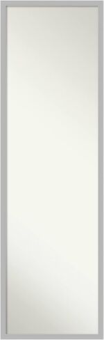 Amanti Art Door Wall Mirror, Full Length Mirror (51.5 x 17.5 in.), Brushed Nickel Full Body Mirror and On The Door Mirror Full Length Mirror for Bedroom or Living Room Decor, frameColors Mirror, in Saudi Arabia