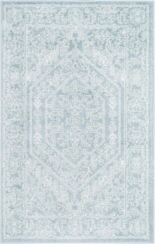 سجادة SAFAVIEH Adirondack Collection - 2'6" x 4'، لائحة وعاجية، تصميم ميدالية شرقية، غير قابلة للتساقط وسهلة العناية، مثالية للمناطق ذات حركة المرور العالية في المدخل، وغرفة المعيشة، وغرفة النوم (ADR108T) in Saudi Arabia