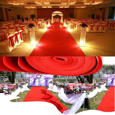Red Carpet Runner, 3.3ft x 33ft Hollywood Birthday Party Decorations Red Carpet Event Runner for Indoor Or Outdoor Use in Kuwait