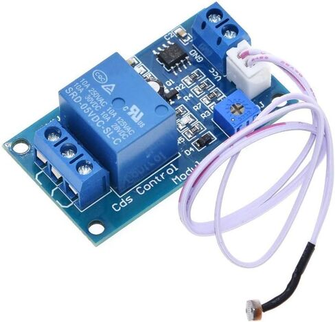 5PCS XH-M131 12V Light Automatic Control Relay Module Light Control Switch Photoresistor Resistor Relay Light Detection Sensor with 24AWG Wire in Saudi Arabia