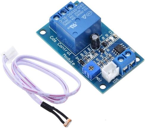 5PCS XH-M131 12V Light Automatic Control Relay Module Light Control Switch Photoresistor Resistor Relay Light Detection Sensor with 24AWG Wire in Saudi Arabia