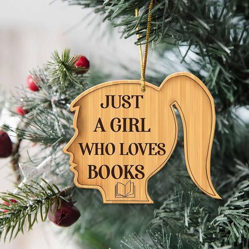 محبي الكتب على شكل قلب، زخرفة خشبية لعيد الميلاد، مسطحة ثنائية الأبعاد (ليست زخرفة ثلاثية الأبعاد)، زخرفة شجرة عيد الميلاد للقراءة، هدايا لعشاق القراءة، أمين مكتبة دودة الكتب، ملحقات السيارة (01) in Kuwait