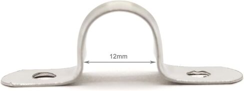 Rigid Pipe Strap for 5mm/0.2 Inch OD Tubing 304 Stainless Steel 2 Holes Clamps 10pcs Silvery in Saudi Arabia