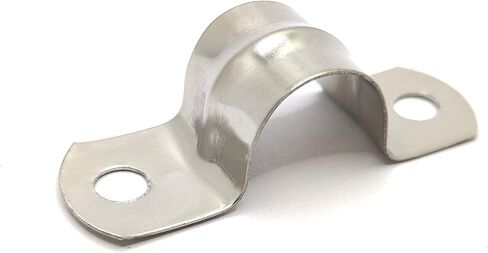 Rigid Pipe Strap for 5mm/0.2 Inch OD Tubing 304 Stainless Steel 2 Holes Clamps 10pcs Silvery in Saudi Arabia