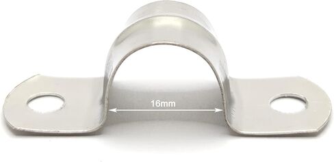 Rigid Pipe Strap for 5mm/0.2 Inch OD Tubing 304 Stainless Steel 2 Holes Clamps 10pcs Silvery in Saudi Arabia