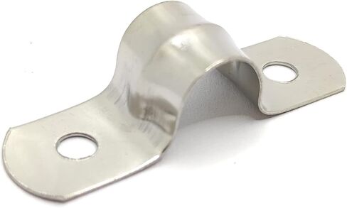 حزام الأنابيب الصلب لأنابيب 8 مللي متر/0.31 بوصة OD 304 الفولاذ المقاوم للصدأ 2 ثقوب المشابك 20 قطعة in Kuwait