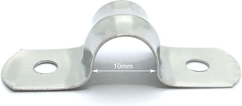 حزام الأنابيب الصلب لأنابيب 8 مللي متر/0.31 بوصة OD 304 الفولاذ المقاوم للصدأ 2 ثقوب المشابك 20 قطعة in Kuwait