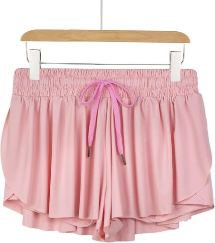 Flowy Running Shorts for Women Gym Yoga Athletic Womens Workout Spandex Lounge Sweat Skirt Summer Clothes in Saudi Arabia