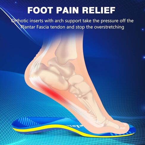 Insoles for Standing All Day Arch Support Insoles - Shoe Inserts for Flat Feet, Heel Spur, Heel Pain, Plantar Fasciitis Relief Insoles - Orthotic Inserts for Women & Men in Saudi Arabia