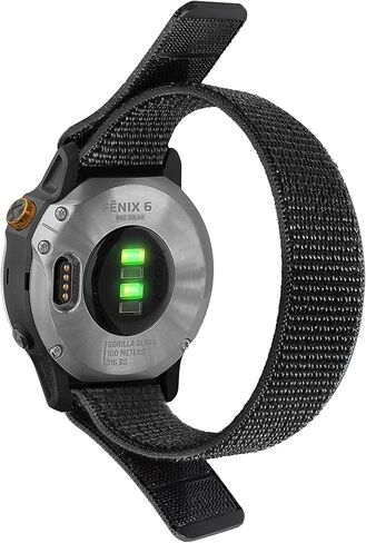 26MM Nylon Loop Watch Bands For Garmin Fenix 7X Epix 2 Pro 51mm Watchband Sport Loop Wristband with Fenix 6X Pro 5X 5 Plus Fenix 3 HR Tactix Descent MK1 Enduro 2 Replacement Straps Women Men (Army Green)… in Saudi Arabia