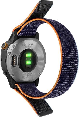 26MM Nylon Loop Watch Bands For Garmin Fenix 7X Epix 2 Pro 51mm Watchband Sport Loop Wristband with Fenix 6X Pro 5X 5 Plus Fenix 3 HR Tactix Descent MK1 Enduro 2 Replacement Straps Women Men (Army Green)… in Saudi Arabia