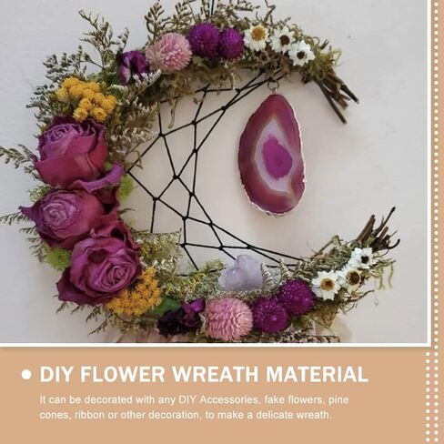 NOLITOY 2pcs Moon Shape Wreath for DIY Crafts, Grapevine Wreaths Rattan Ring Vine Branch Wreath for Home Holiday Wedding Party in Saudi Arabia