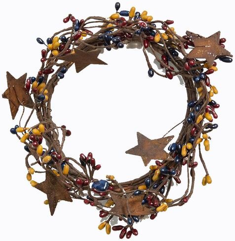 CWI Gifts Colonial Mix Pip Ring with Rusty Stars, 4 by 8-Inch in Saudi Arabia
