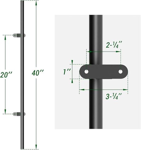 TSMST Library Sliding Ladder Hardware Kit, 3.3FT Rolling Ladder Hardware Kit, Wheels with Brakes, Black Sliding Ladder Kit for Bookcase, Loft, Closet, Ladder Not Included in Kuwait