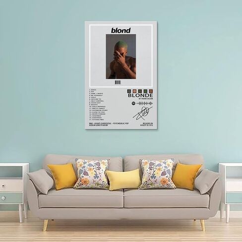 Frank Poster Ocean Blonde Album Music Art Cover Poster for Room Aesthetic Canvas Wall Art for Teens Room Decor12x18inch(30x45cm) in Saudi Arabia