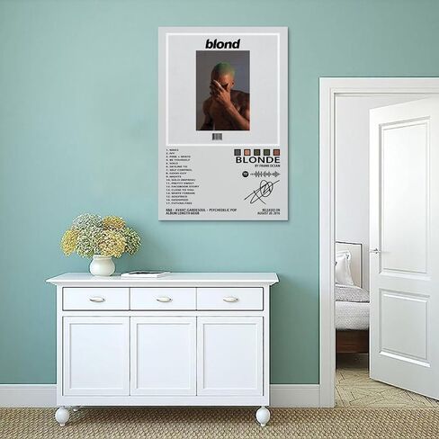 Frank Poster Ocean Blonde Album Music Art Cover Poster for Room Aesthetic Canvas Wall Art for Teens Room Decor12x18inch(30x45cm) in Saudi Arabia