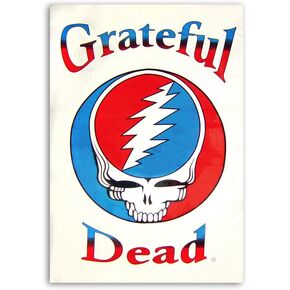 JUST FUNKY Grateful Dead Steal Your Face Logo White 60"x90" Tapestry
