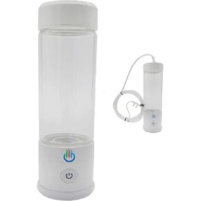 H2 USB Sport MAXX Hydrogen Water Generator with Glass Bottle and Inhaler Adapter (Silver)