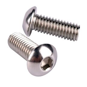 #6-32 x 3/8" Button Head Socket Cap Bolts Screws, 304 Stainless Steel 18-8, Allen Hex Drive, Fully Machine Thread, Quantity 40Pcs