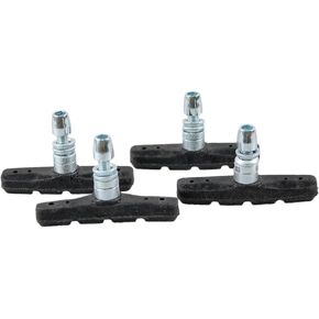 V Brakes Pads for Mountain Bike 70mm 2 Pairs V Bicycle Brake Pads with Hex Nuts and Spacers, Black