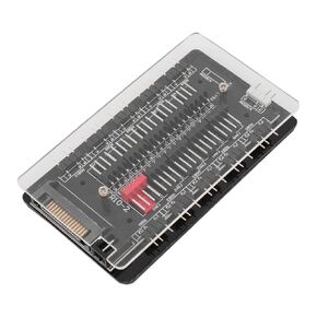 Motherboard PWM Fan Hub, 1 to 10 Way Splitter Hub, SATAPowered PC Case Motherboard Fan Power Extension Cable Cord for 4-Pin/3-Pin Computer Internal Fans, Magnetic Design
