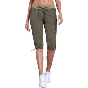 Nonwe Cargo Pants Women Capri Pants سريعة الجفاف للمشي لمسافات طويلة للنساء مع جيوب in Kuwait