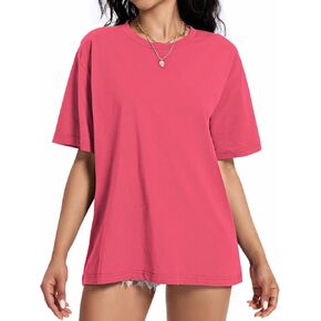 Womens Oversized T Shirts Crewneck Short Sleeve Summer Tops Casual Blouse Basic Tee Trendy Outfits 2024