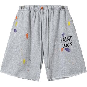Arnodefrance Men Graphic Printing Shorts Loose-Fitting Casual Athletic Shorts Gym Workout Short