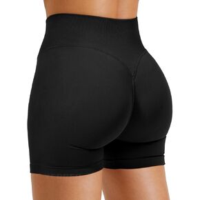 YEOREO Women Biker Workout Shorts Gym Hidden Scrunch 4.5'' Inseam Booty Seamless Yoga Shorts