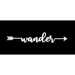 Wander Arrow Decal Outdoor Backpacking Hiking Camping | White | Made in USA by Stick This! | Sticker for Car or Truck Windows, Laptop, Water Bottle, Tablets etc. | 7.5" x 1.5" |
