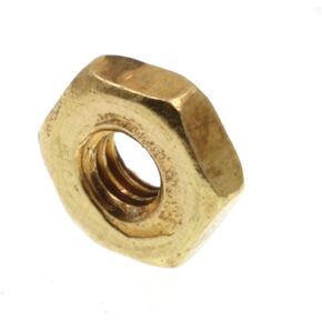 Prime-Line 9073907 Machine Screw Hex Nuts, #2-56, Solid Brass (50 Pack)