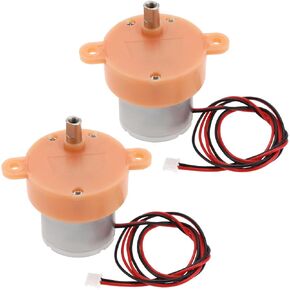 2PCS Small Reduction Motor 3RPM Slow Speed Gear Motor 3-12V DC Slow Speed Low Noise Gear Motor for Projection Lamps Starry Lamps Toys and Handicrafts Orange, BI843_M in Kuwait