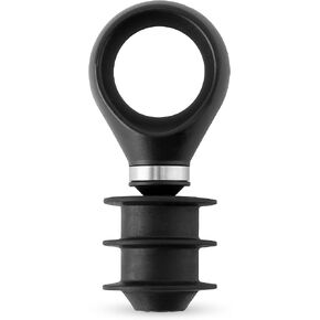 True Locking Bottle Stoppers with Key - Stainless Steel and Silicone Wine Topper Seal Set of 3 with Key - Dishwasher Safe