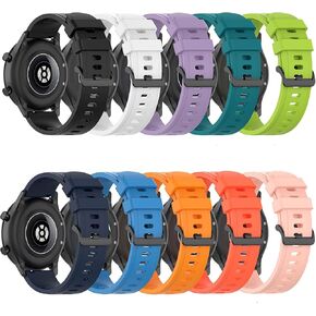 FitTurn 10 Pack Bands Compatible with Garmin Forerunner 165/165 Music/645/645 Music/245/245 Music/45/45s/35/55/158 Watch 20MM Silicone Replacement Adjustable Quick Release Wristband Strap