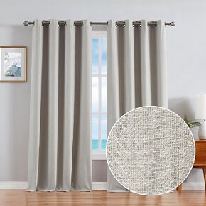 Nautica Home Blackout Curtains– Providence Ultimate Blackout Classics Curtains and Drapes | Thermal Privacy Drapes Bedroom or Living Room Curtains | Set of 2 Textured Panels | 52" x 84" | Charcoal