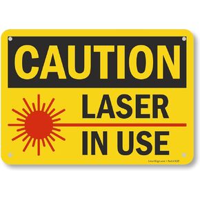 SmartSign "Caution - Laser In Use" Sign | 7" x 10" Plastic
