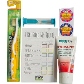 MOUTHWATCHERS Dr Plotkas Extra Soft Kids Toothbrush, Manual Flossing Toothbrushes Gift Set, Ultra Clean Toothbrush,1 Childrens Toothbrush