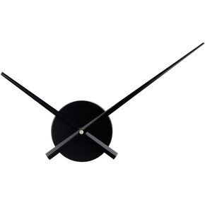 3D Clock Hands, DIY Large Clock Movement Mechanism with Long Spade Hand, 3D Wall Clocks Home Art Decoration (Black)