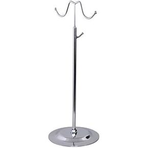 B&NN Metal Chrome Adjustable Double Hook Handbag Purse Display Stand Countertop Women Bag Hook Rack