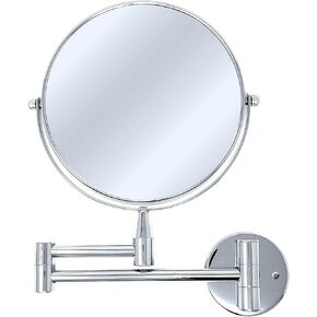 Rucci Normal View Swivel Arm Wall-Mounted Mirror, Silver, 7X