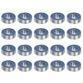 8pcs 688-2RS Deep Groove Ball Bearings 8mm Bore 16mm OD 5mm Thick Chrome Steel Double Sealed Bearing for Motors Pumps Conveyors, Blue