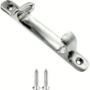 NRC&XRC 4/5/6inch Boat Cleat Line Straight Bow Chock Silver Marine Stainless Steel 316 Boat Dock Cleat Chock Accessories Straight Cable Guide,Free fastener