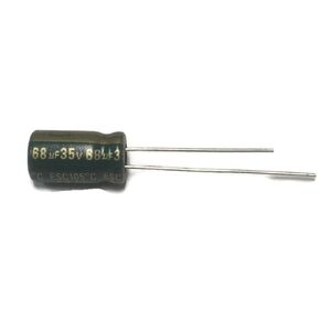 Set of 10, 105°C Electrolytic Capacitor 68uF 35V (68 mfd 35V) 20% Radial, 1/4" x 1/2" (6x12mm)