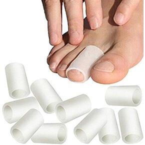 Gel Toe Protector, Toe Sleeve for Men & Women - Relieve Bunion Pain - Avoid Blisters While Running, Hiking, Skating or Dancing - Latex-Free – 10 Pcs. Bonus Free Nail Clipper