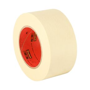 3M - 201+ 5" x 60yd General Use 201+ Masking Tape - 5 in. (W) x 180 ft. (L) Crepe Masking Tape Roll with Solvent Free Rubber Adhesive